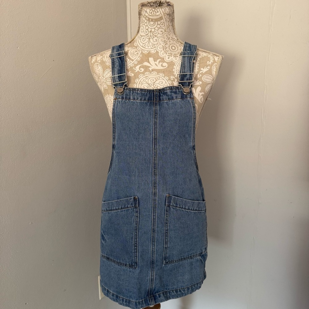 Forever 21 Blue Denim Overall Dress